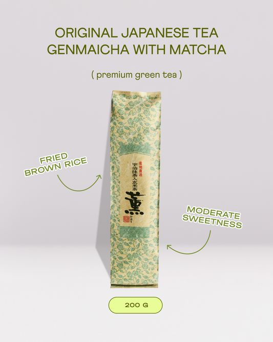 Premium Genmaicha tea with matcha 200g