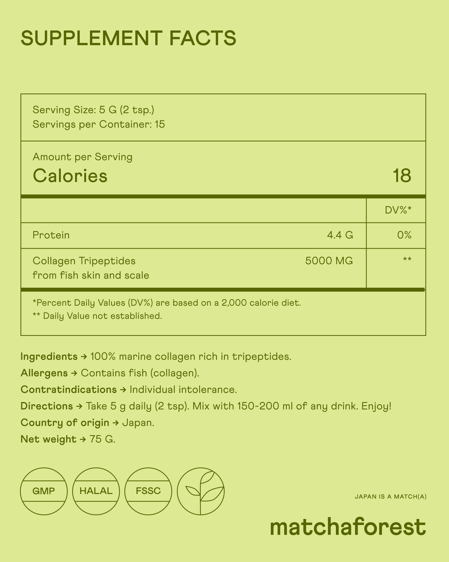 Marine Tripeptide Collagen Powder for Bones + Joints — Box