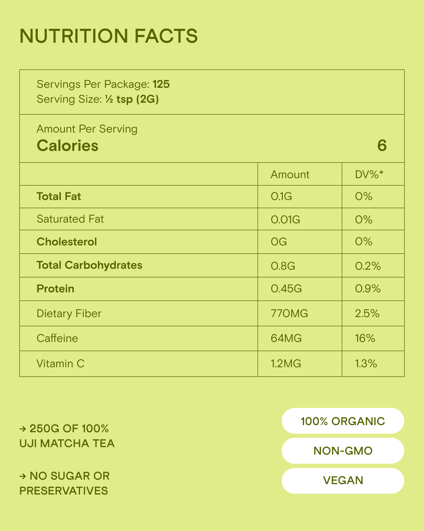 Wholesale Standard Matcha Powder №1, 250 g
