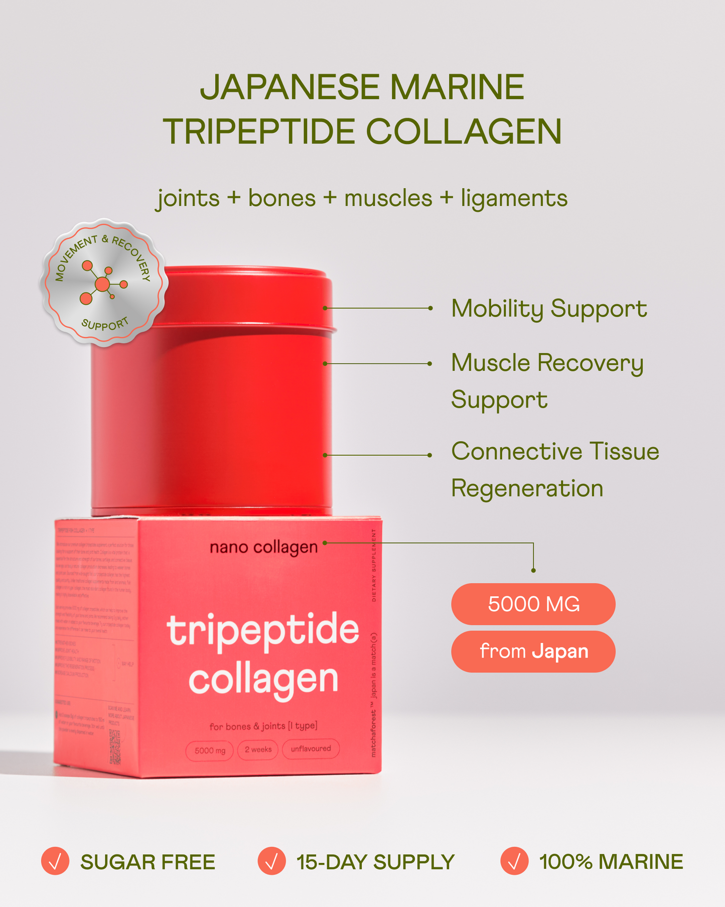 Marine Tripeptide Collagen Powder for Bones + Joints — Box
