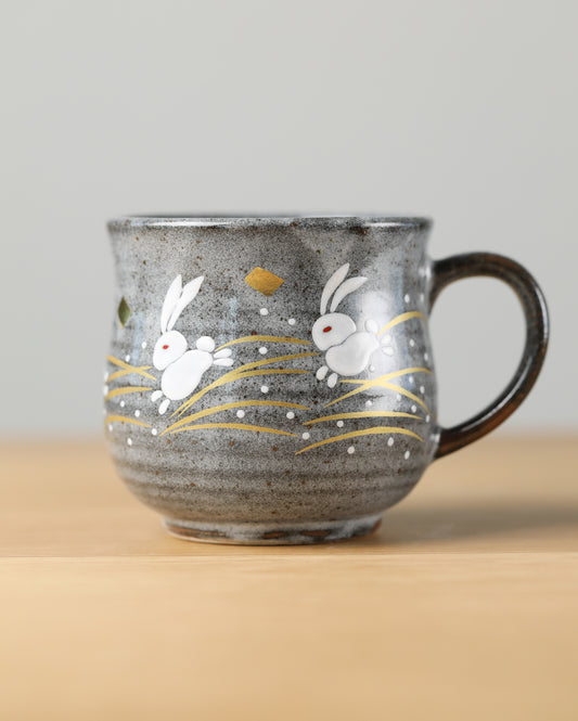 Kutani Mug with Hopping Rabbit